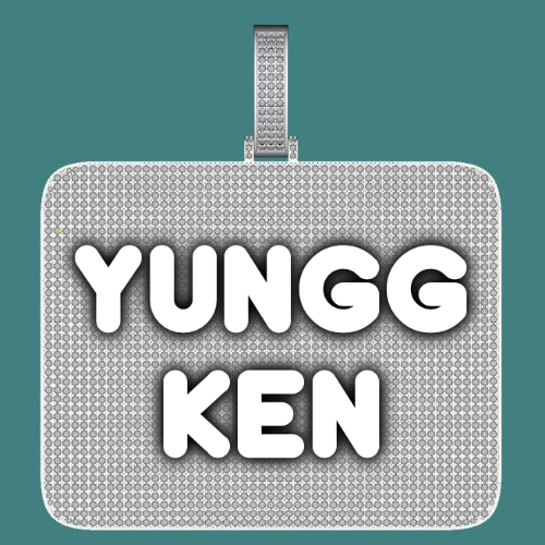 CUSTOM LETTER NECKLACE 3D BIG SQUARE