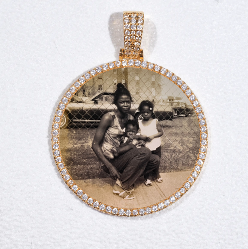 MEDIUM 3D CIRCLE CUSTOM PICTURE PENDANT