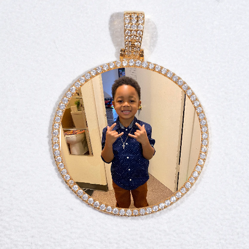 MEDIUM 3D CIRCLE CUSTOM PICTURE PENDANT