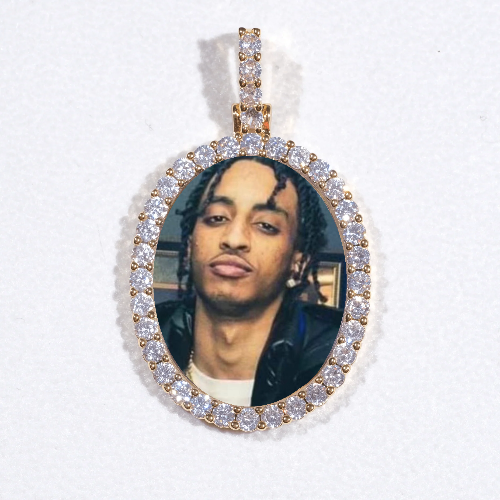 3D Oval Custom Picture Pendant