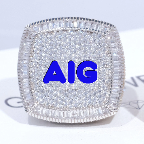 CUSTOM LETTER 3D ICED RING