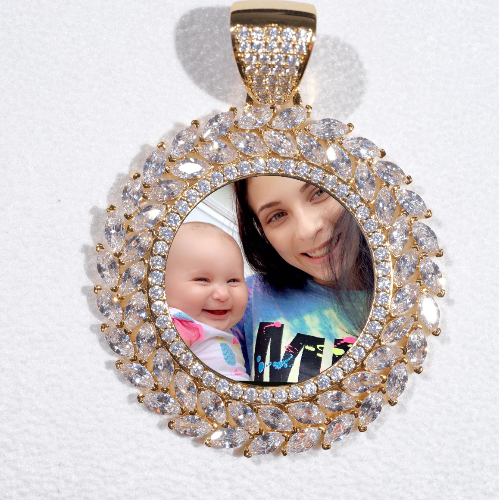 Large 3D Wheat Ear Custom Picture Pendant
