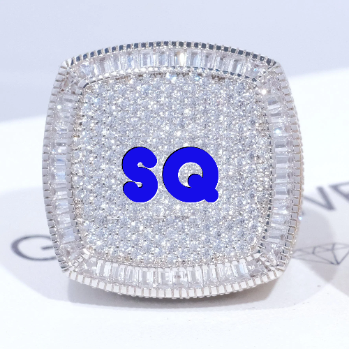 CUSTOM LETTER 3D ICED RING