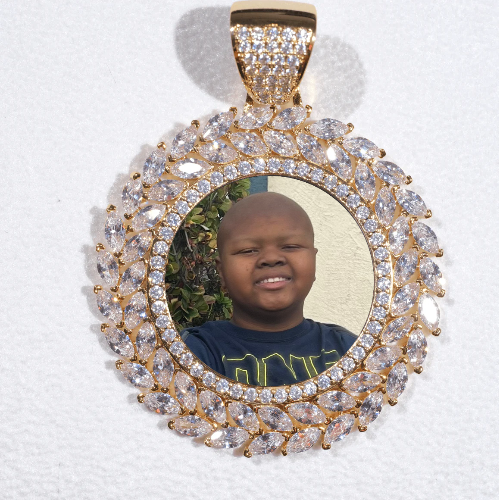 Large 3D Wheat Ear Custom Picture Pendant