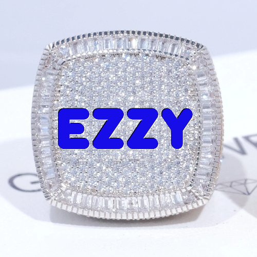 CUSTOM LETTER 3D ICED RING