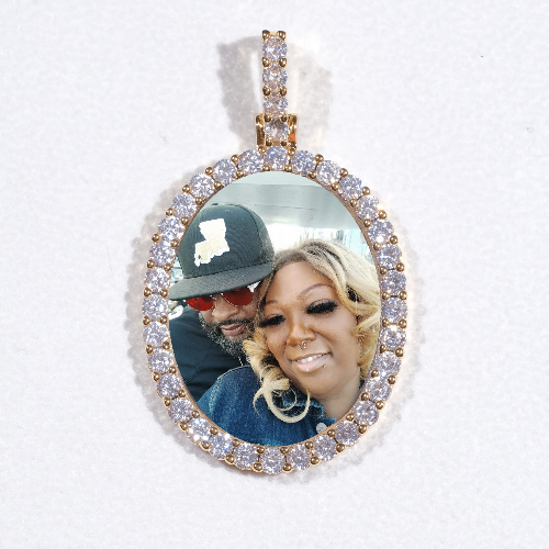3D Oval Custom Picture Pendant