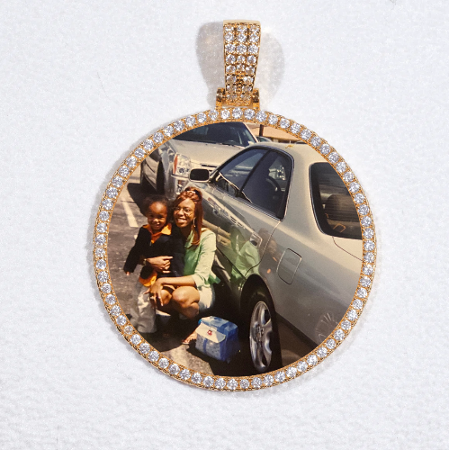 MEDIUM 3D CIRCLE CUSTOM PICTURE PENDANT