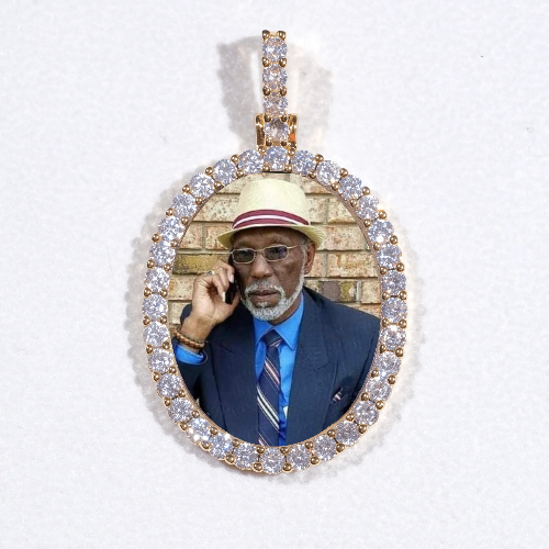 3D Oval Custom Picture Pendant