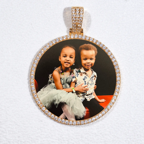 MEDIUM 3D CIRCLE CUSTOM PICTURE PENDANT