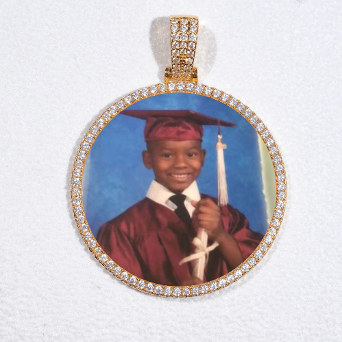 MEDIUM 3D CIRCLE CUSTOM PICTURE PENDANT