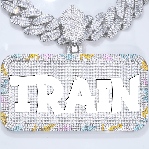 CUSTOM LETTER NECKLACE 3D COLORFUL SQUARE