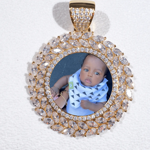 Large 3D Wheat Ear Custom Picture Pendant