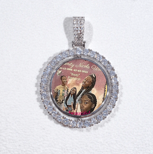 3D Spinning 2-Faced Custom Picture Pendant
