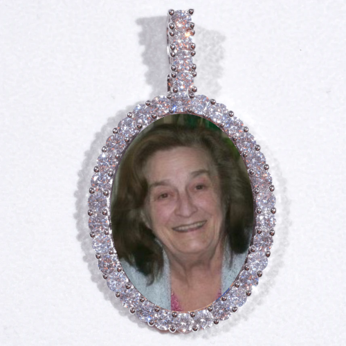 Large 3D Oval Custom Picture Pendant