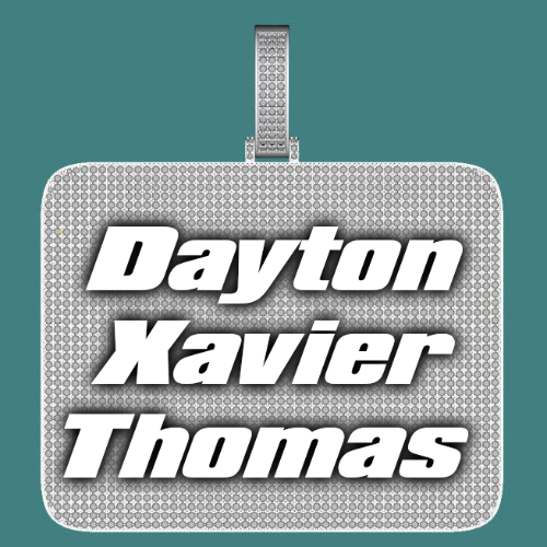 CUSTOM LETTER NECKLACE 3D BIG SQUARE