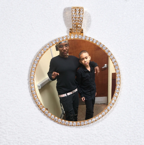 MEDIUM 3D CIRCLE CUSTOM PICTURE PENDANT