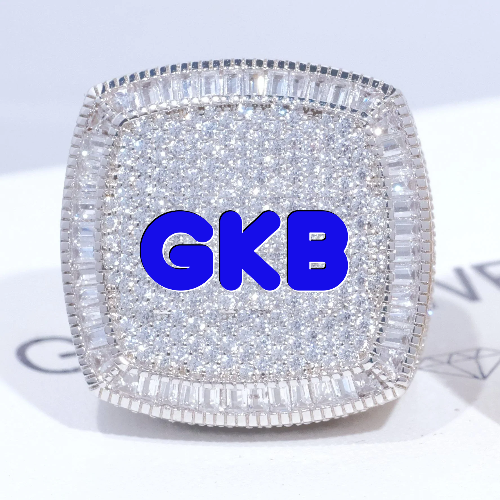 CUSTOM LETTER 3D ICED RING