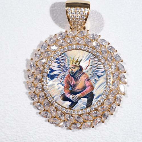 Large 3D Wheat Ear Custom Picture Pendant