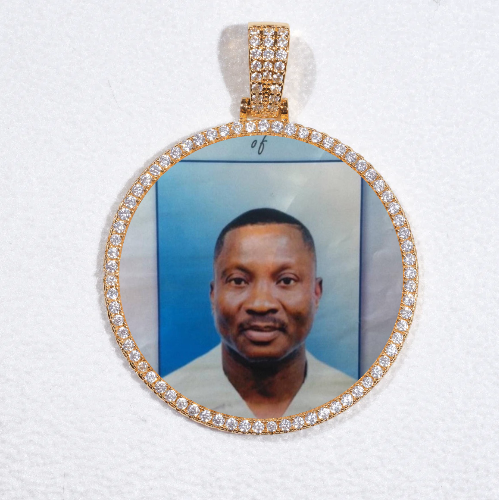 MEDIUM 3D CIRCLE CUSTOM PICTURE PENDANT
