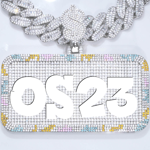 CUSTOM LETTER NECKLACE 3D COLORFUL SQUARE