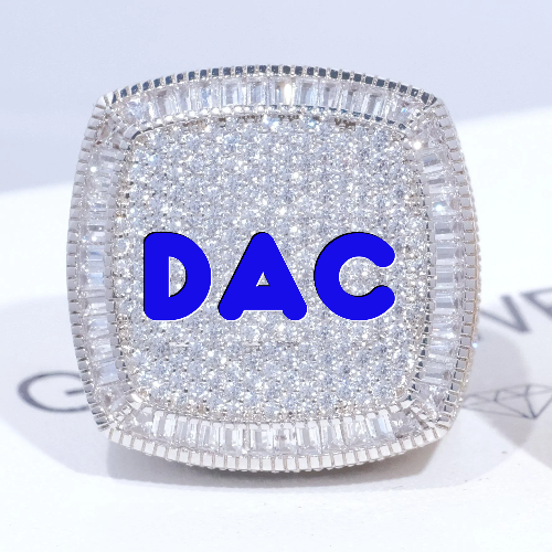 CUSTOM LETTER 3D ICED RING