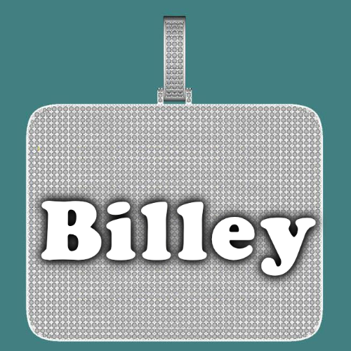 CUSTOM LETTER NECKLACE 3D BIG SQUARE