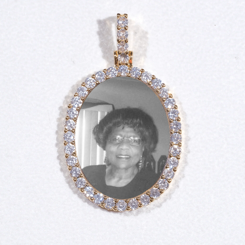 3D Oval Custom Picture Pendant