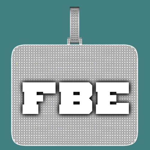CUSTOM LETTER NECKLACE 3D BIG SQUARE