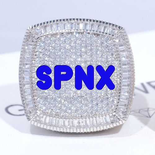 CUSTOM LETTER 3D ICED RING