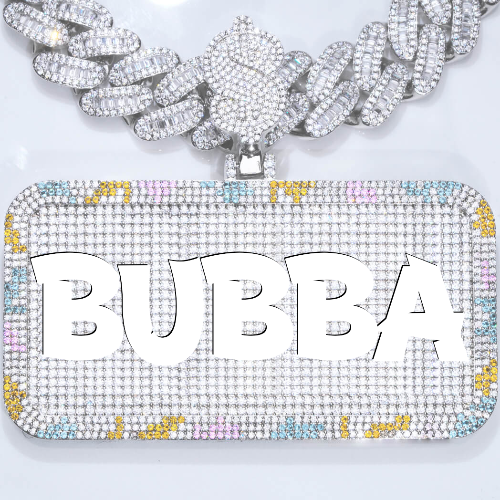 CUSTOM LETTER NECKLACE 3D COLORFUL SQUARE