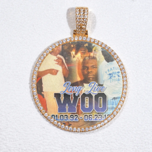 MEDIUM 3D CIRCLE CUSTOM PICTURE PENDANT