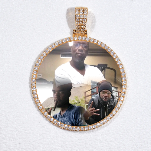 MEDIUM 3D CIRCLE CUSTOM PICTURE PENDANT