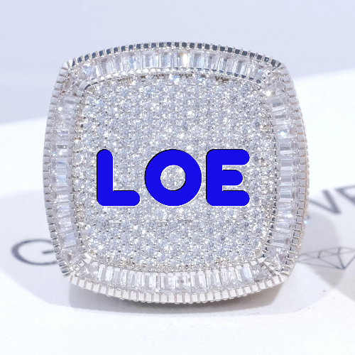 CUSTOM LETTER 3D ICED RING
