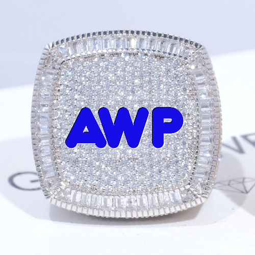 CUSTOM LETTER 3D ICED RING