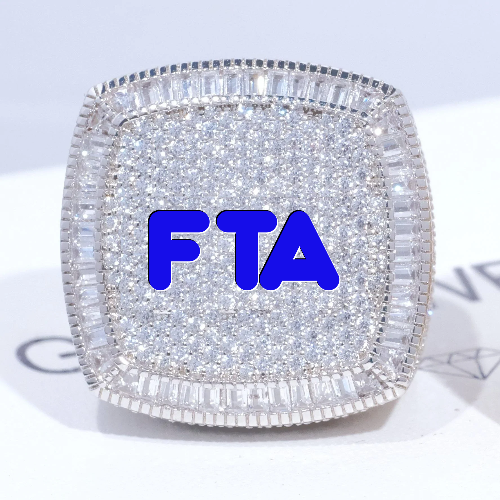 CUSTOM LETTER 3D ICED RING