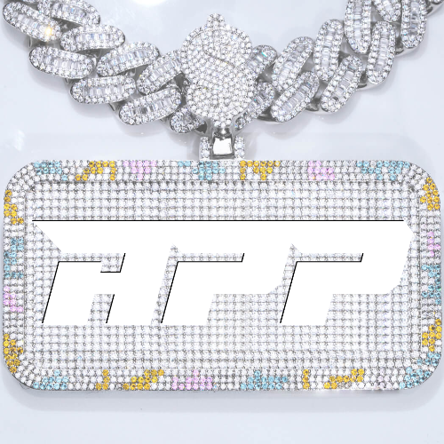 CUSTOM LETTER NECKLACE 3D COLORFUL SQUARE