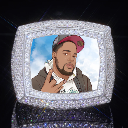 3D CUSTOM PICTURE ICED RING