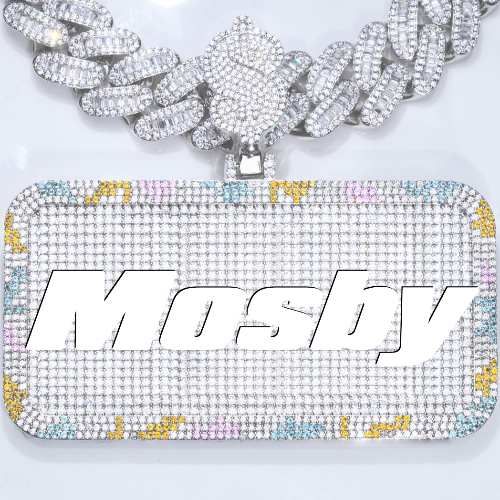 CUSTOM LETTER NECKLACE 3D COLORFUL SQUARE