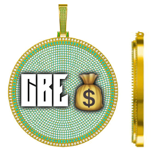 CUSTOM LETTER NECKLACE 3D BIG DISC