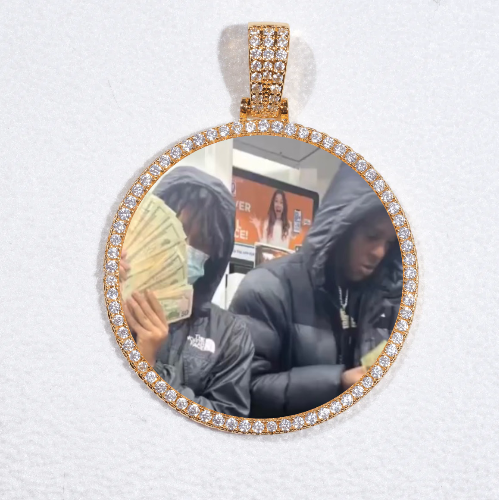 MEDIUM 3D CIRCLE CUSTOM PICTURE PENDANT