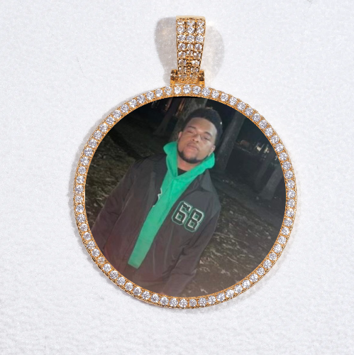 MEDIUM 3D CIRCLE CUSTOM PICTURE PENDANT