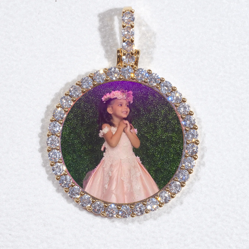 3D CIRCLE CUSTOM PICTURE PENDANT SMALL SIZE