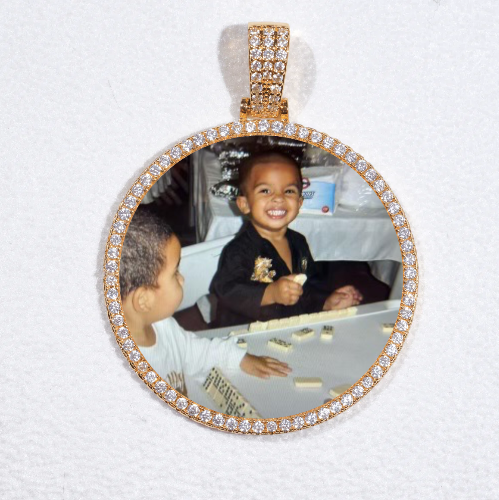 MEDIUM 3D CIRCLE CUSTOM PICTURE PENDANT