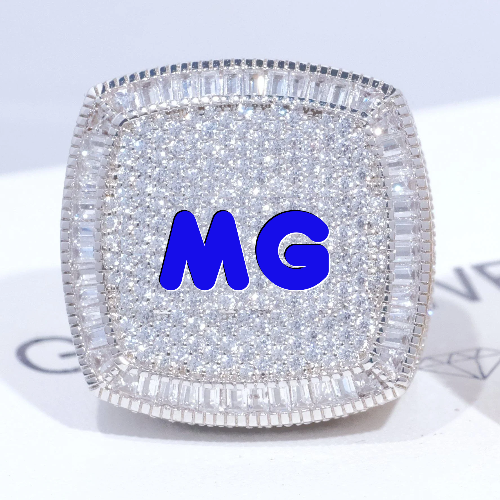 CUSTOM LETTER 3D ICED RING