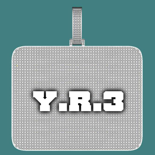 CUSTOM LETTER NECKLACE 3D BIG SQUARE