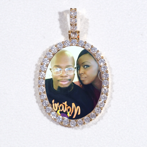 3D Oval Custom Picture Pendant
