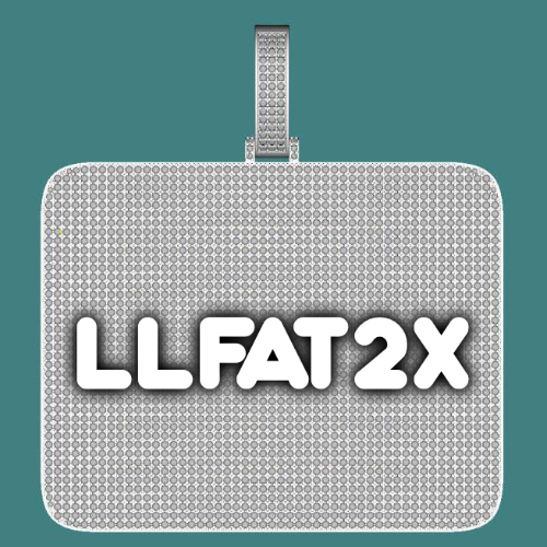 CUSTOM LETTER NECKLACE 3D BIG SQUARE