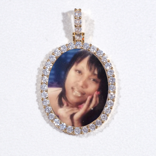 3D Oval Custom Picture Pendant
