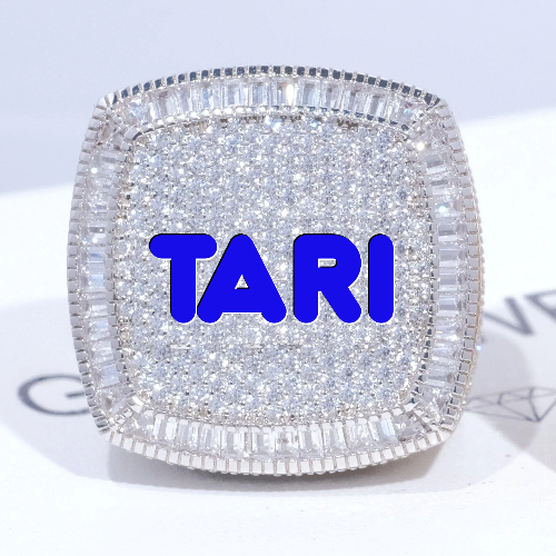 CUSTOM LETTER 3D ICED RING