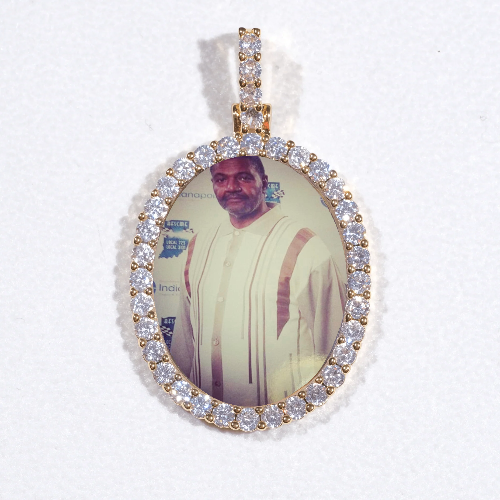 3D Oval Custom Picture Pendant